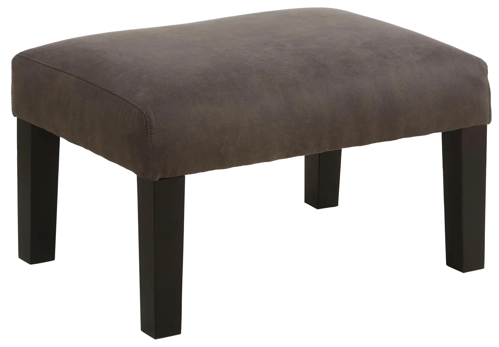 Hocker HOME AFFAIRE Bedford Anthrazit Microfaser Lederoptik Massivholz