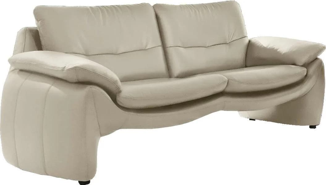 Places of Style Luna 3-Sitzer Sofa NaturLEDER Creme