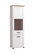 HOME AFFAIRE Vitrine Valencia Weiß/Eiche Matt Bild 1