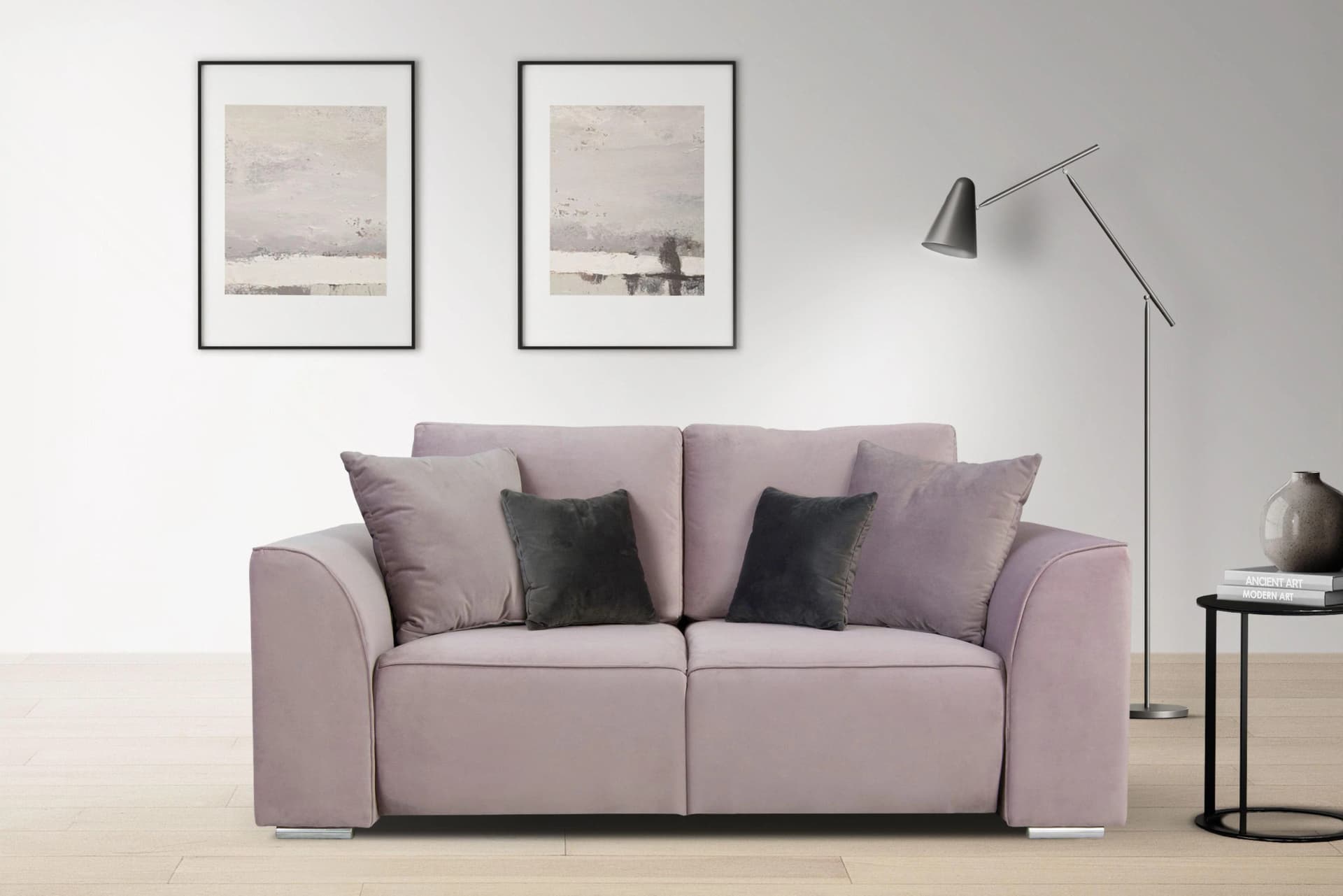 2-Sitzer Sofa INOSIGN BEATRICE Rosé Samtoptik