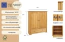 OTTO HOME Wäscheschrank Hugo Massivholz Landhausstil Beige Bild 3