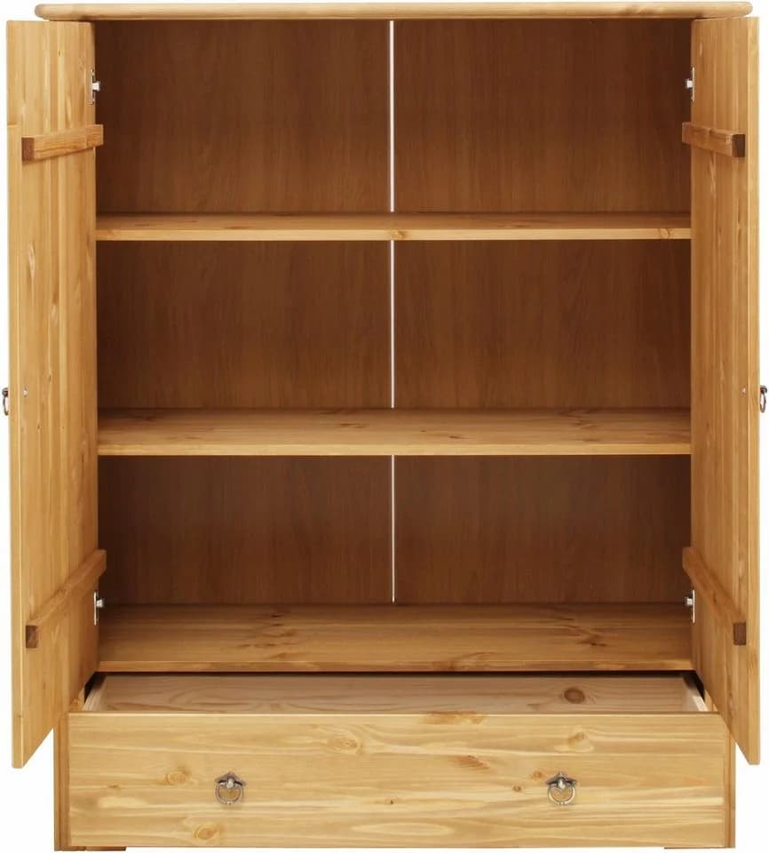 OTTO HOME Wäscheschrank Hugo Massivholz Landhausstil Beige - Bild 4