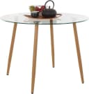 Glastisch OTTO HOME Miller Rund 100cm Braun Glas Eichefarben Bild 1