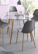 Glastisch OTTO HOME Miller Rund 100cm Braun Glas Eichefarben Bild 2