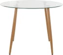Glastisch OTTO HOME Miller Rund 100cm Braun Glas Eichefarben Bild 4