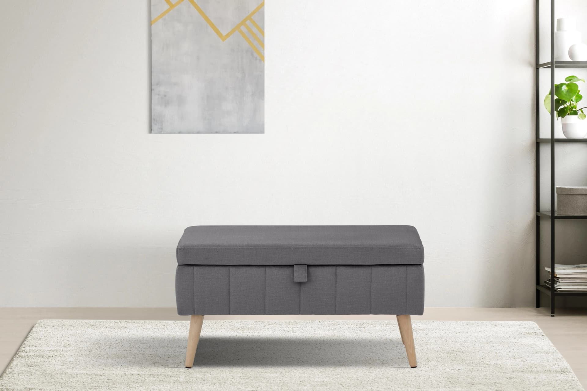 OTTO HOME Truhenbank AMIRA Grau mit Stauraum
