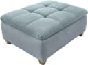 Jockenhöfer Hocker Genua türkis-blau Microfaser Bild 1