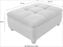 Jockenhöfer Hocker Genua türkis-blau Microfaser Bild 5