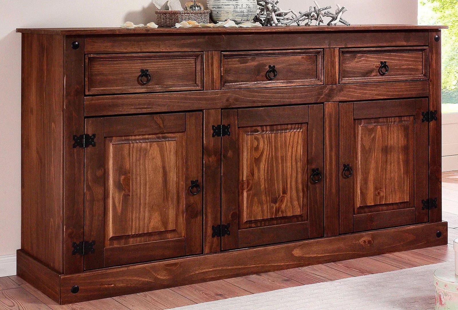 OTTO HOME Sideboard Mexiko Braun Massivholz Kiefer - Bild 4