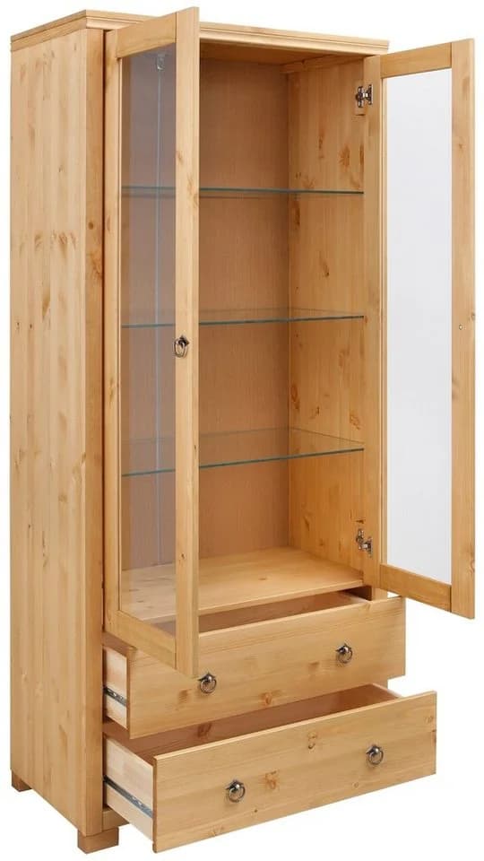 Vitrine OTTO HOME Gotland Beige Gelaugt Geölt Massivholz - Bild 4