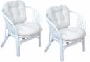 Home affaire Rattansessel 2er-Set Weiß Lackiert Bild 3