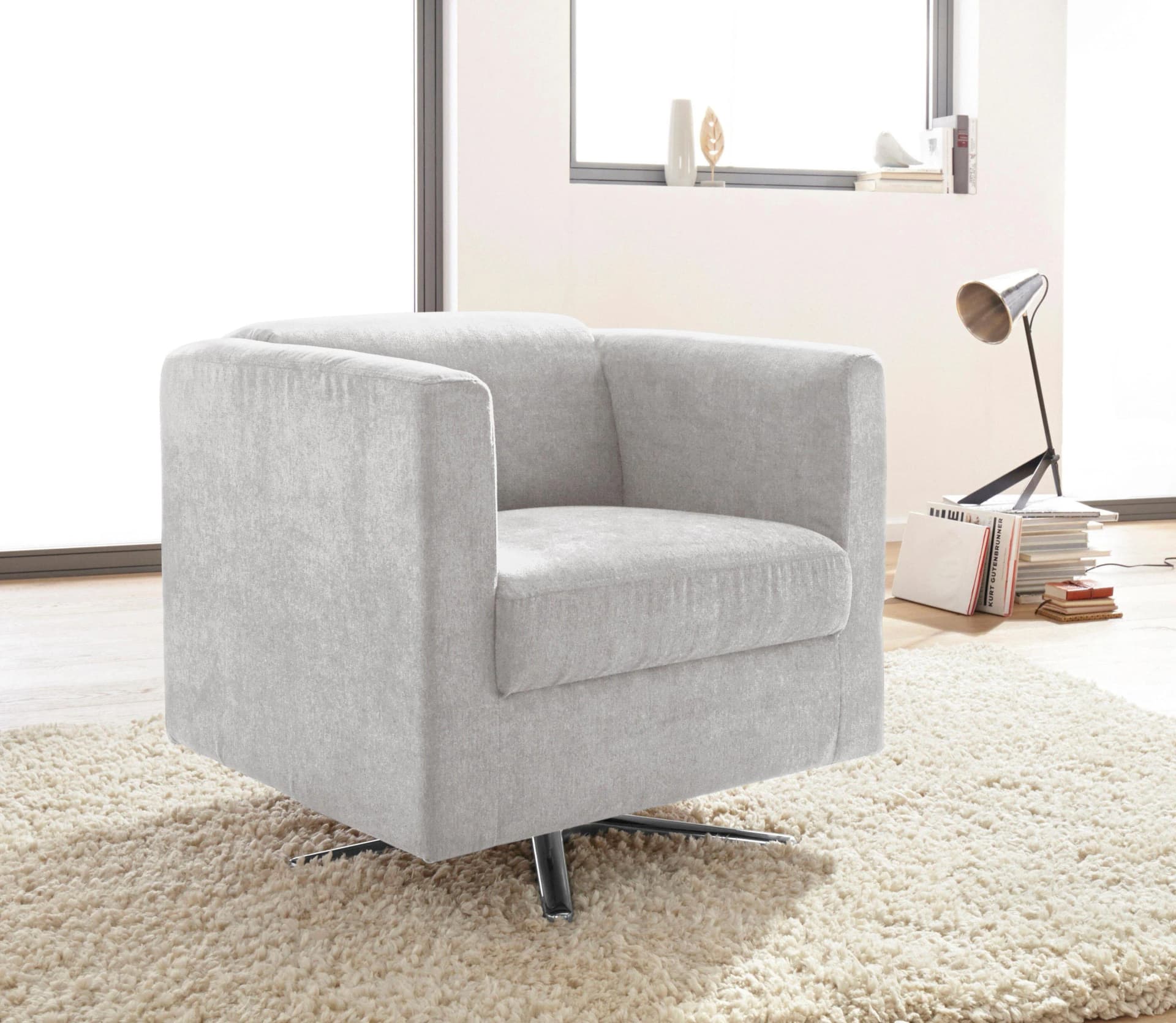Home Affaire Bob Drehsessel Silber Moderner Sessel mit Sternfuß