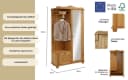 OTTO HOME Adele Kompaktgarderobe Beige Natur Massivholz Kiefer Bild 3