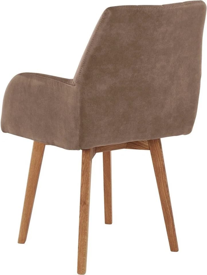OTTO HOME Esszimmerstuhl Brest Taupe Eiche Massivholz - Bild 5