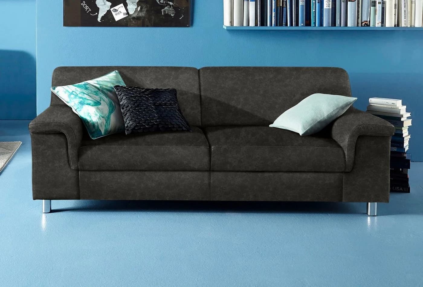 HOME AFFAIRE Jamie 2,5-Sitzer Sofa Schwarz Modern - Bild 2