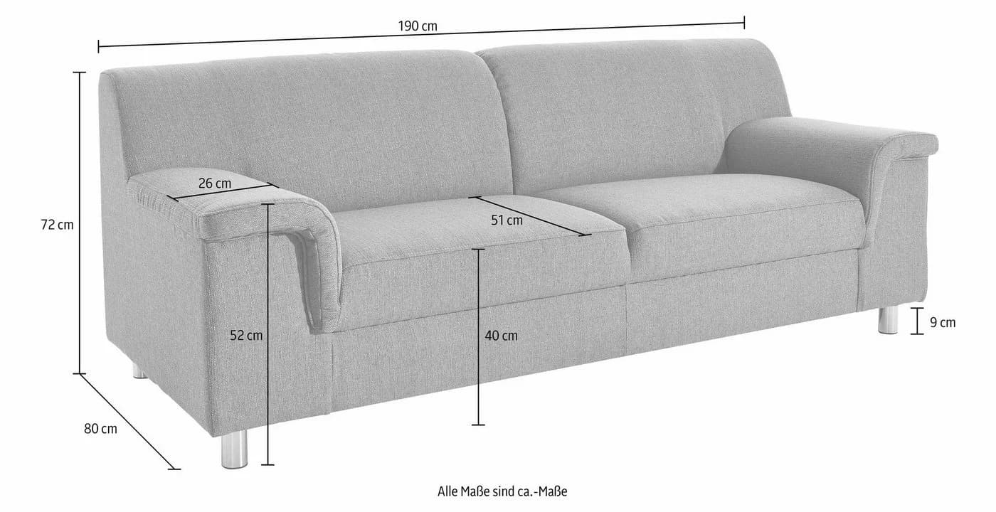 HOME AFFAIRE Jamie 2,5-Sitzer Sofa Schwarz Modern - Bild 4