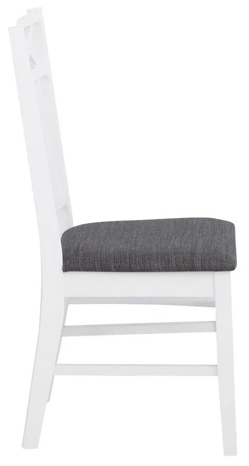 OTTO HOME Esszimmerstuhl Fullerton Weiß/Grau Massivholz - Bild 5