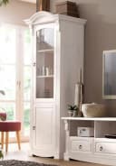 OTTO HOME Vitrine Anna Weiß Massivholz Glastür 2 Schubladen Bild 1