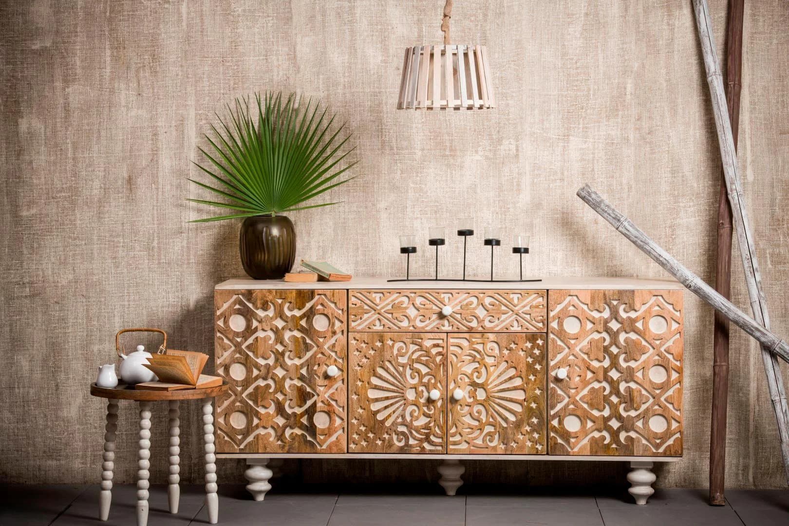 OTTO HOME Sideboard Spring Mango Weiß Massivholz