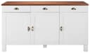 HOME AFFAIRE Oslo Unterschrank 150cm Massivholz Kiefer Beige/Gelb Bild 1