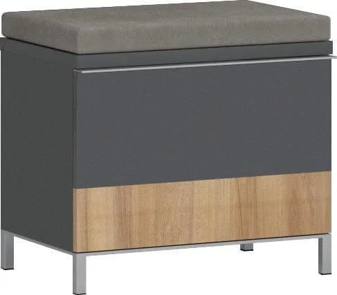 Schuhbank OTTO HOME Onyx Anthrazit Hochglanz mit Sitzkissen