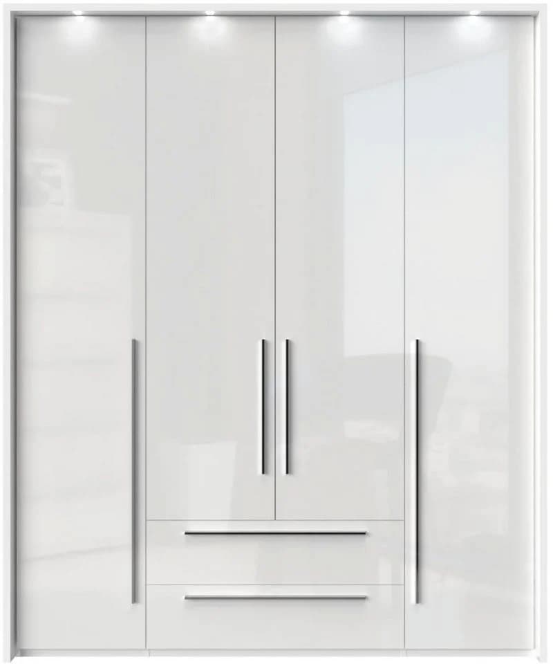 OTTO HOME Piano Drehtürenschrank Weiß Hochglanz mit LED und Soft-Close - Bild 3