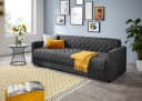 HOME AFFAIRE Schlafsofa Kelly Dunkelgrau mit Federkern und Topper Bild 2