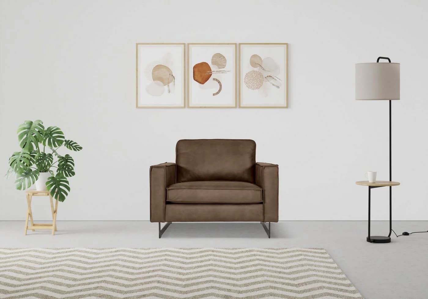 Home Affaire Loveseat Pinto 105 cm Braun Lederoptik - Bild 2
