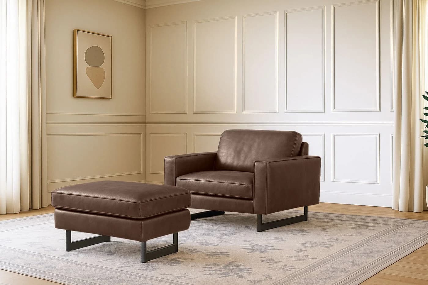Home Affaire Loveseat Pinto 105 cm Braun Lederoptik - Bild 5