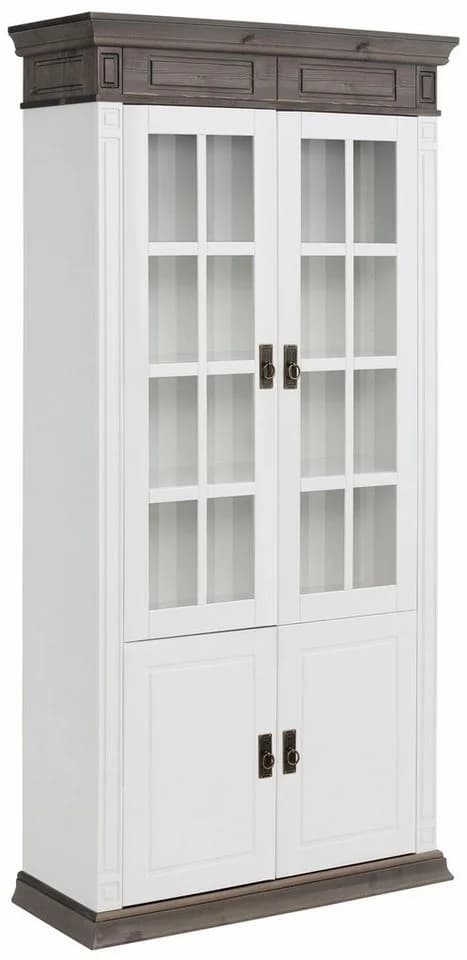 OTTO HOME Vitrine Vinales Weiß Landhausstil Massivholz - Bild 2