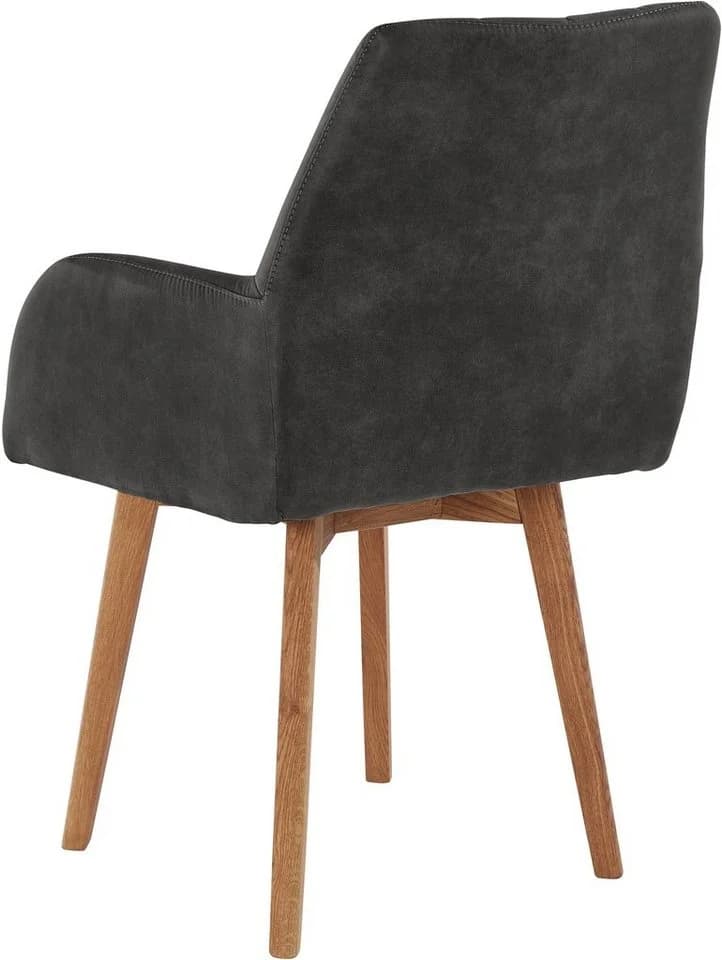 OTTO HOME Esszimmerstuhl Brest Grau Eiche Massivholz - Bild 5
