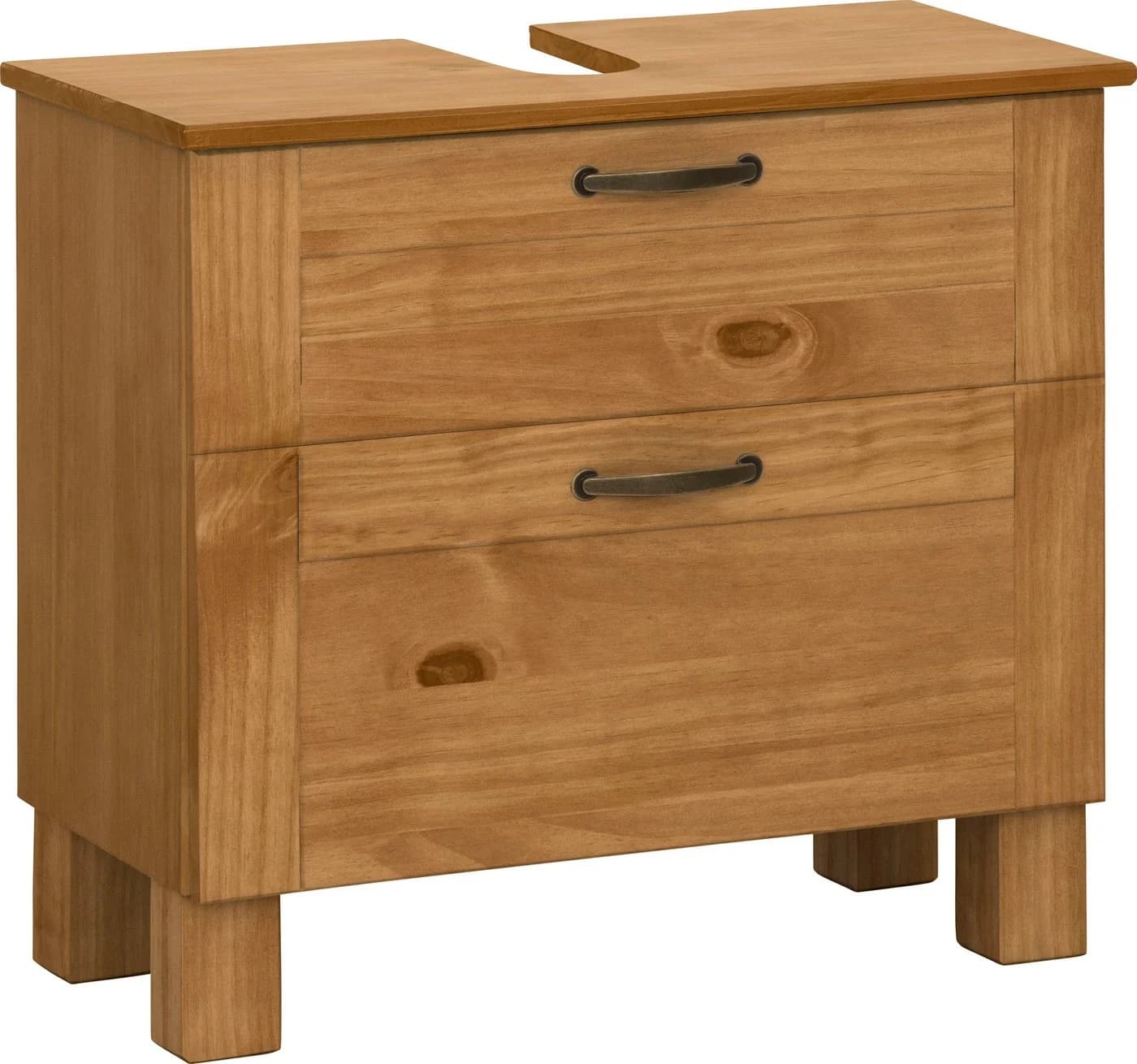 Home affaire Waschbeckenunterschrank Rodby Massivholz Beige - Bild 2