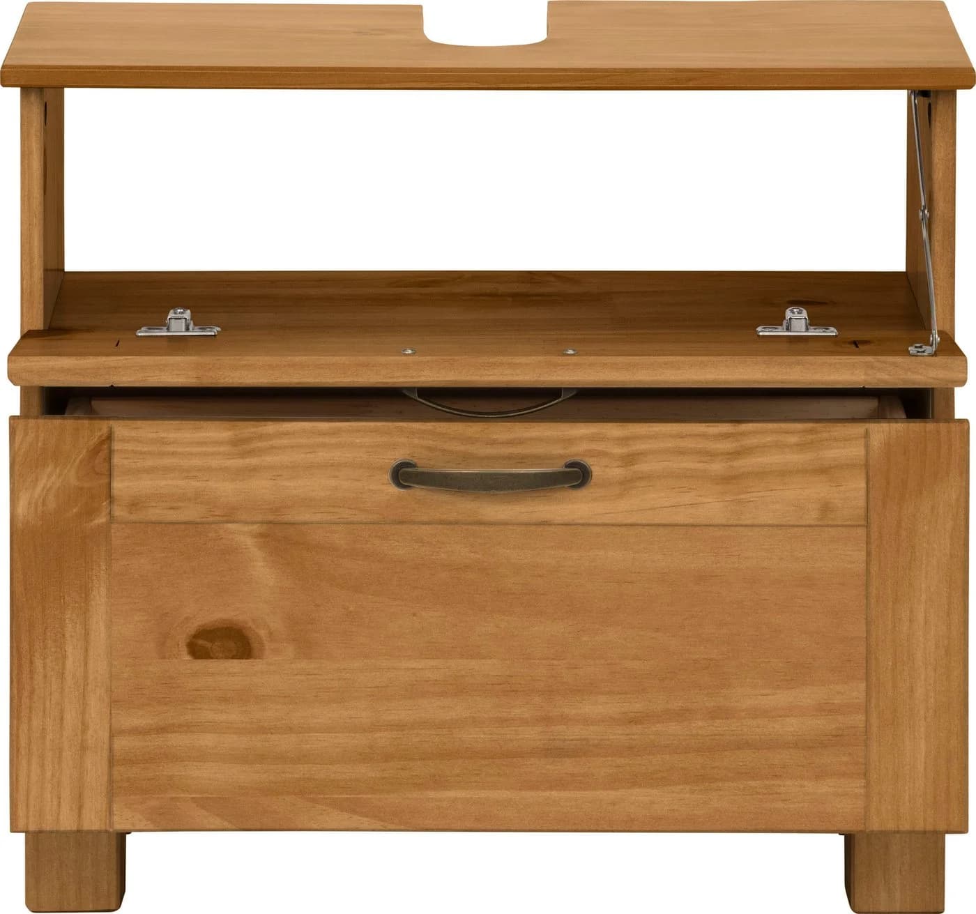 Home affaire Waschbeckenunterschrank Rodby Massivholz Beige - Bild 4