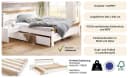 OTTO home Massivholzbett CAPRE Weiß Eiche Landhausstil Bild 3