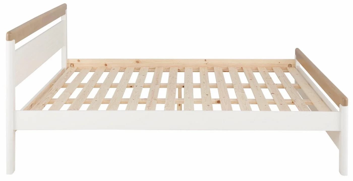 OTTO home Massivholzbett CAPRE Weiß Eiche Landhausstil - Bild 5