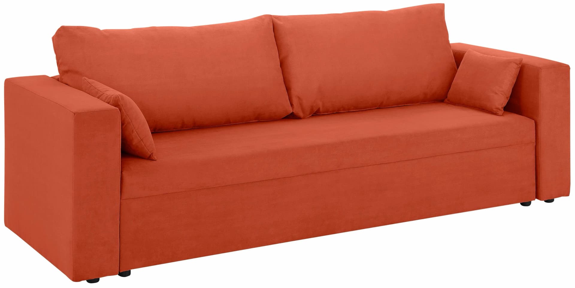 HOME AFFAIRE Pur 3-Sitzer Sofa Terrakotta mit Bettfunktion