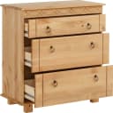 OTTO HOME Kommode Indra Massivholz Kiefer Beige 3 Schubladen Bild 5