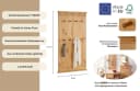OTTO HOME Indra Garderobenpaneel Beige Natur Massivholz 8 Haken Bild 3