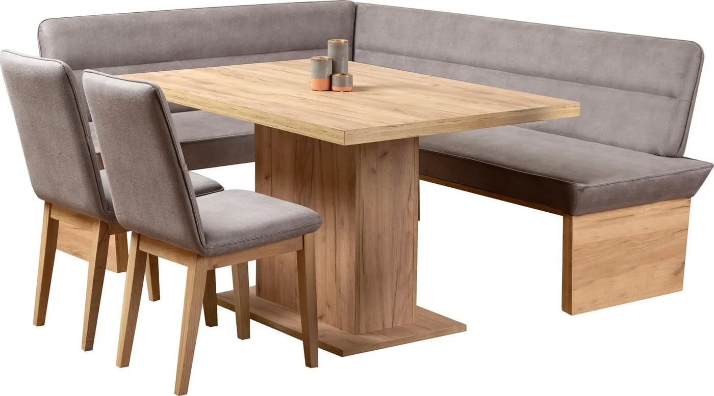 OTTO HOME Eckbankgruppe Beluna + Cross Grau 4-tlg. Microfaser - Bild 3