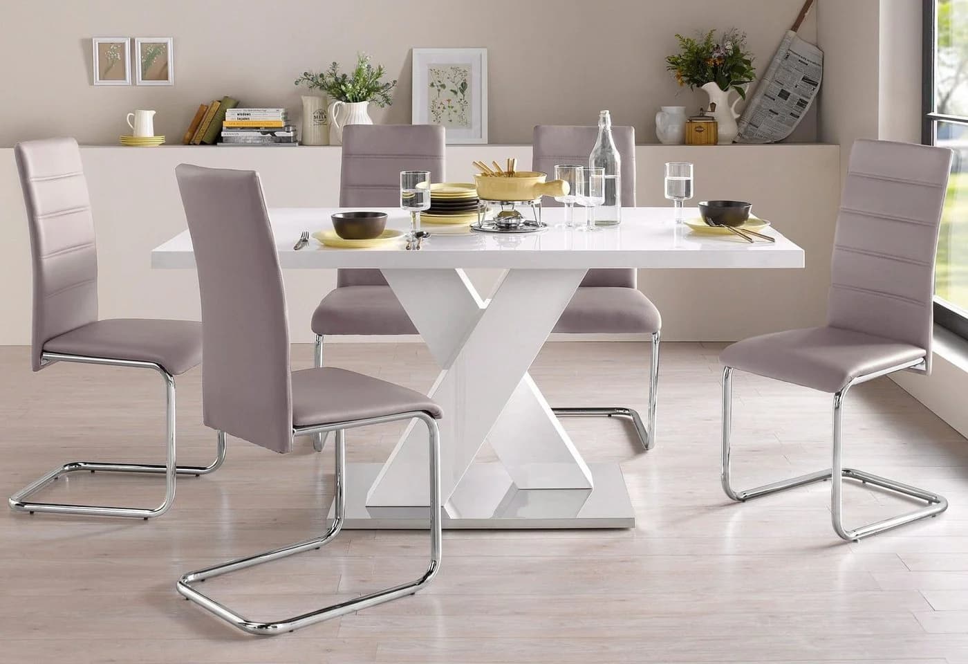 Esstisch OTTO HOME Ali Weiß Hochglanz Modernes Design - Bild 5
