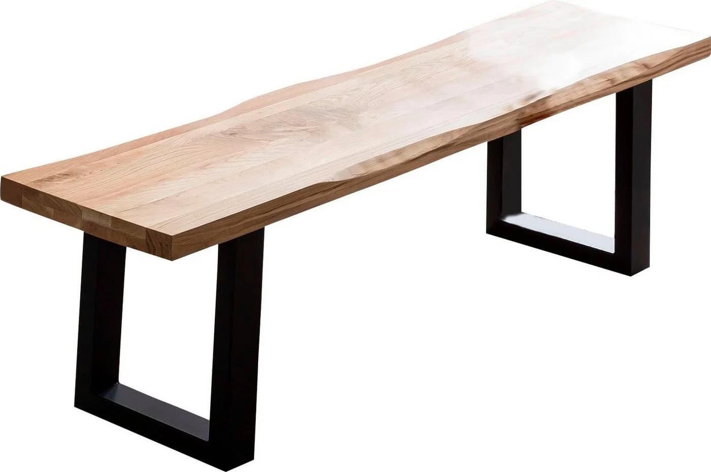 HOME AFFAIRE Sitzbank Tristano Massivholz Eiche Beige Schwarz - Bild 2