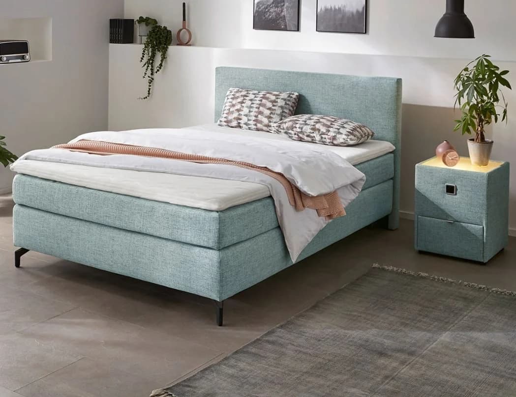 Jockenhöfer Boxspringbett Alinas mit Topper türkis - Bild 2