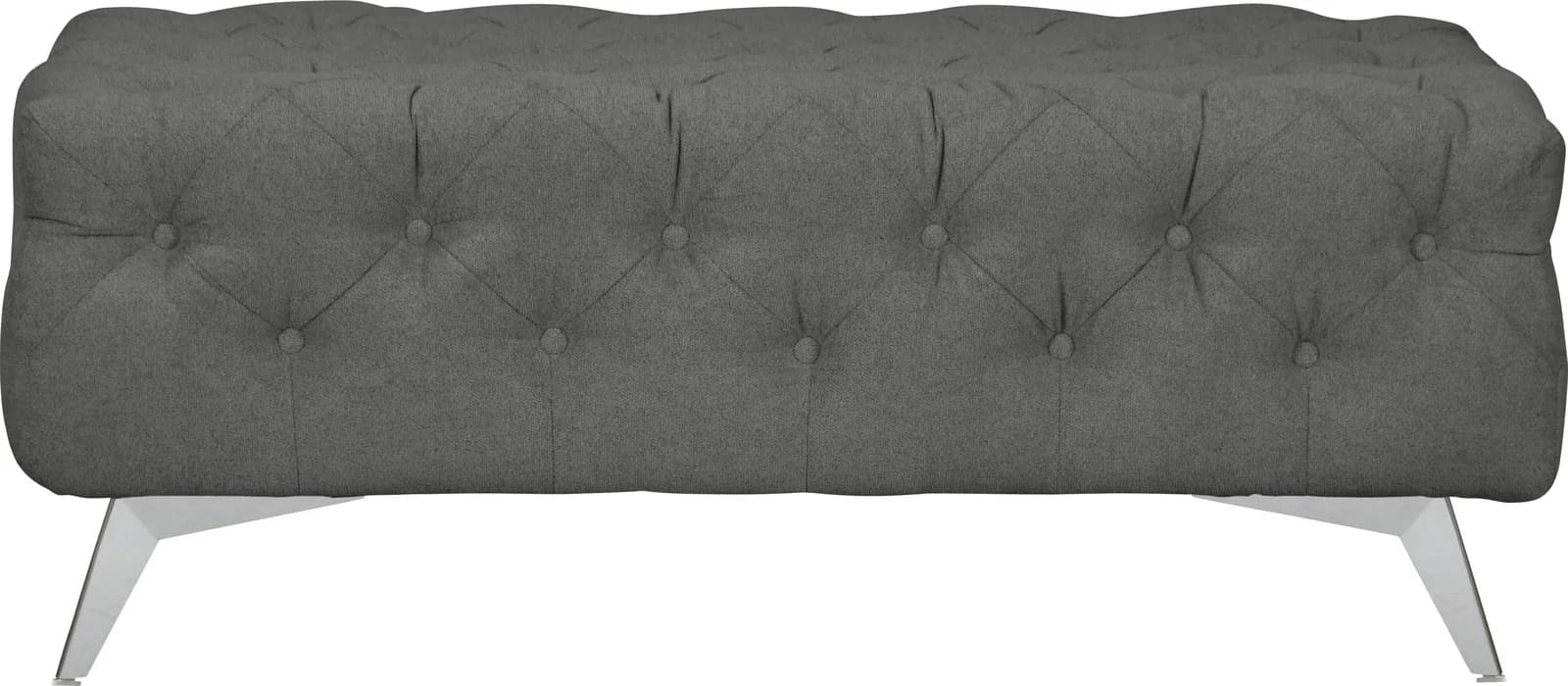 Home Affaire Polsterhocker Amaury Grau Chesterfield-Optik Polyester