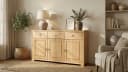 OTTO HOME Sideboard Gotland Beige Massivholz Landhausstil Bild 2