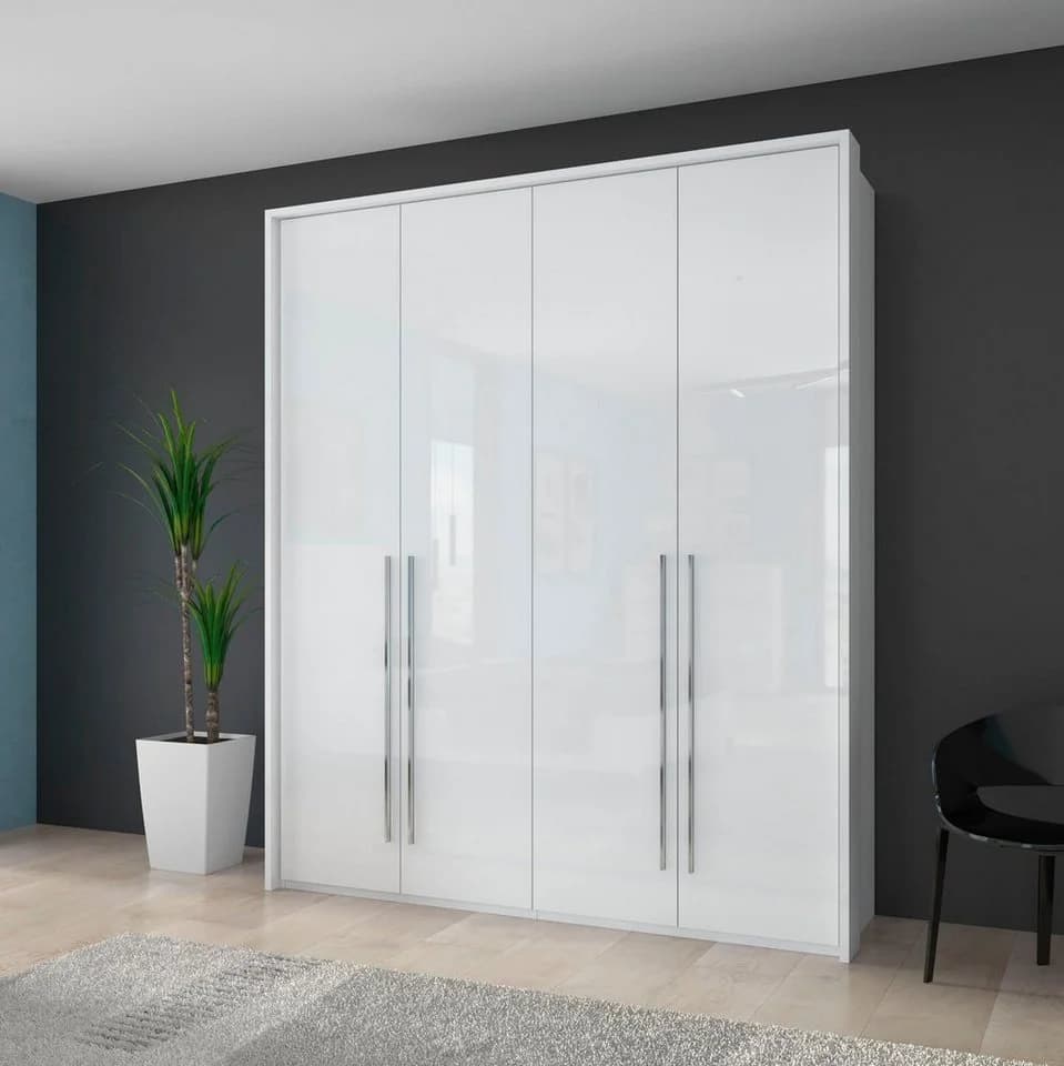 OTTO HOME Kleiderschrank Piano Weiß Hochglanz mit LED - Bild 2