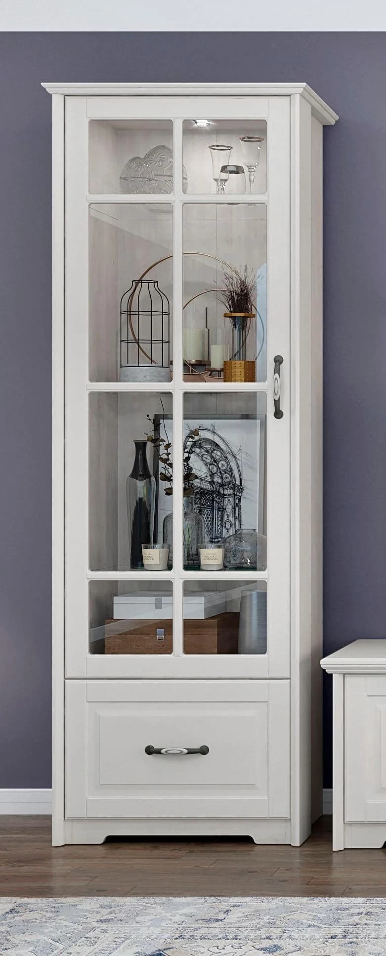 OTTO HOME Evergreen Glasvitrine Beige mit Soft-Close