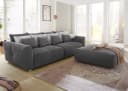 Jockenhöfer Gruppe Big-Sofa Gulliver Grau mit Federkern Bild 4