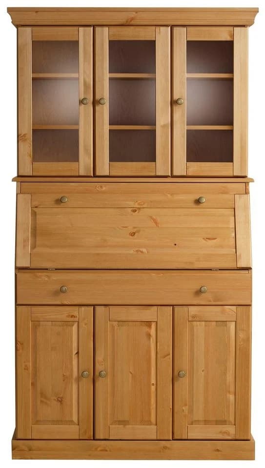 OTTO HOME Sekretär Rosi Landhausstil Beige Massivholz - Bild 4