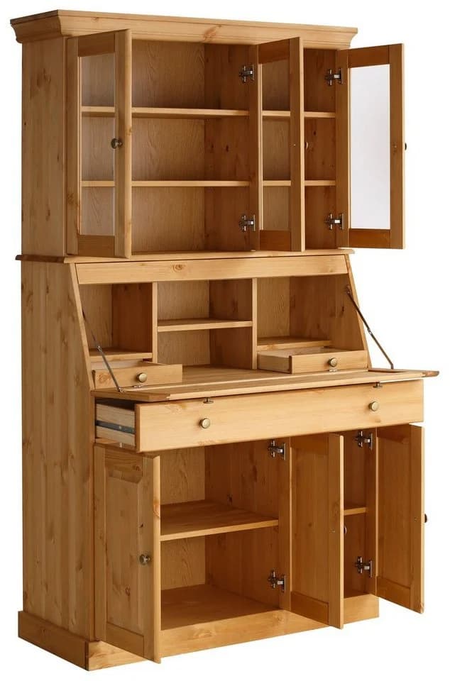 OTTO HOME Sekretär Rosi Landhausstil Beige Massivholz - Bild 5