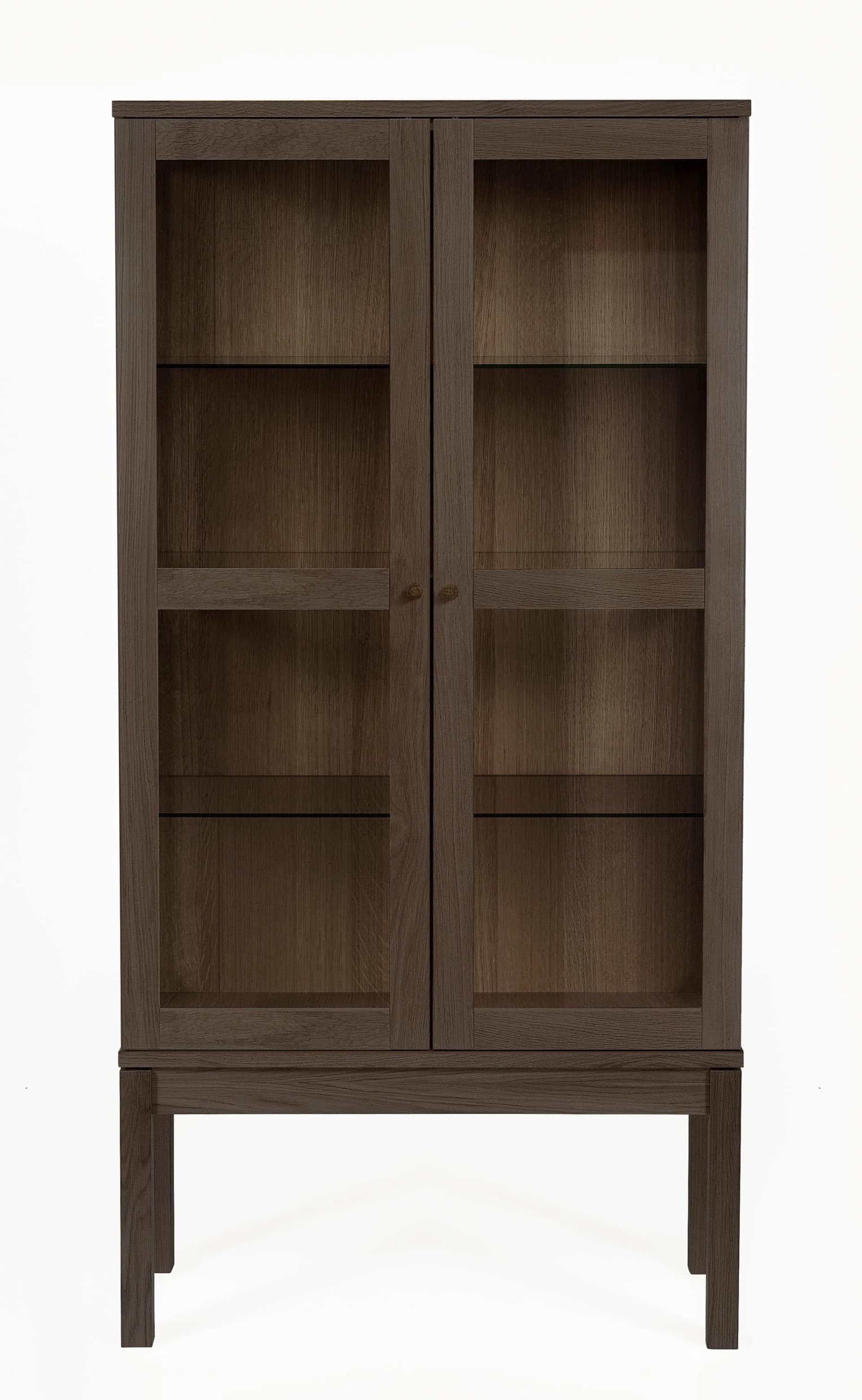 Andas Vitrine AbbeyWood Eiche Dunkel mit Glas